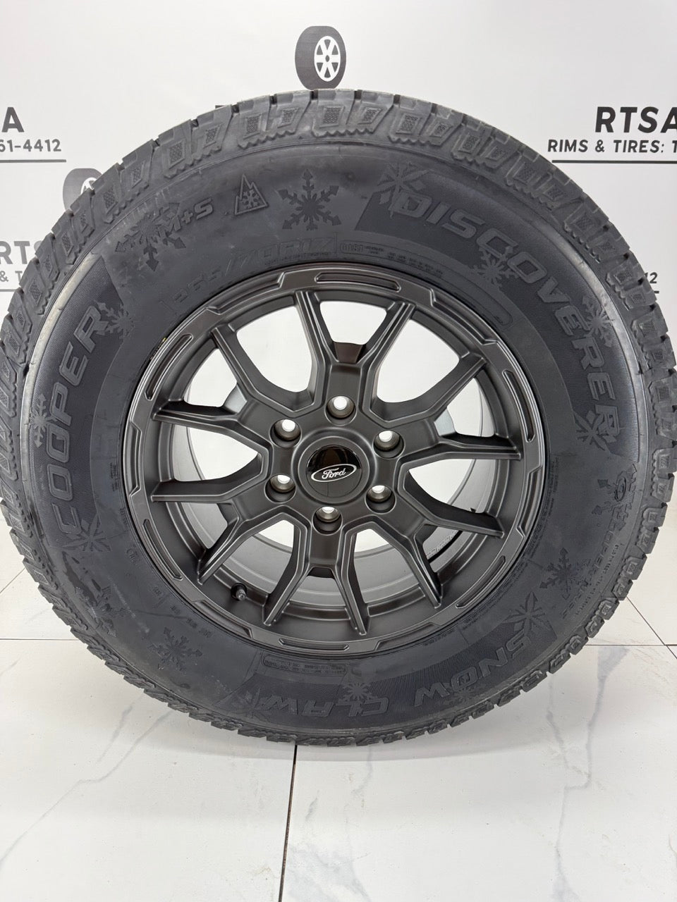 265/70/17 Cooper Snow Claw Winter Tires on 17" Ford Bronco Rims 6x139.7