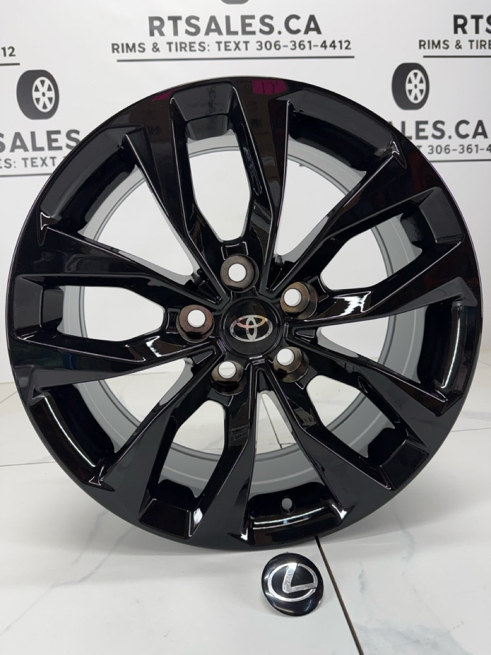 17x7 Black RT Rims 5x114.3 Toyota / Lexus