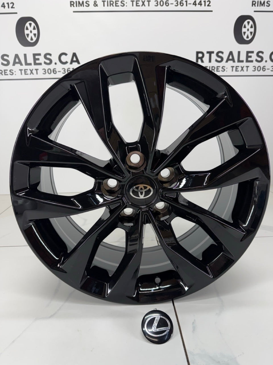 17x7 Black RT Rims 5x114.3 Toyota / Lexus