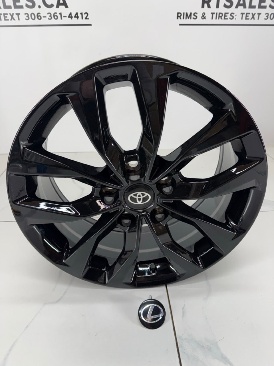 17x7 Black RT Rims 5x114.3 Toyota / Lexus