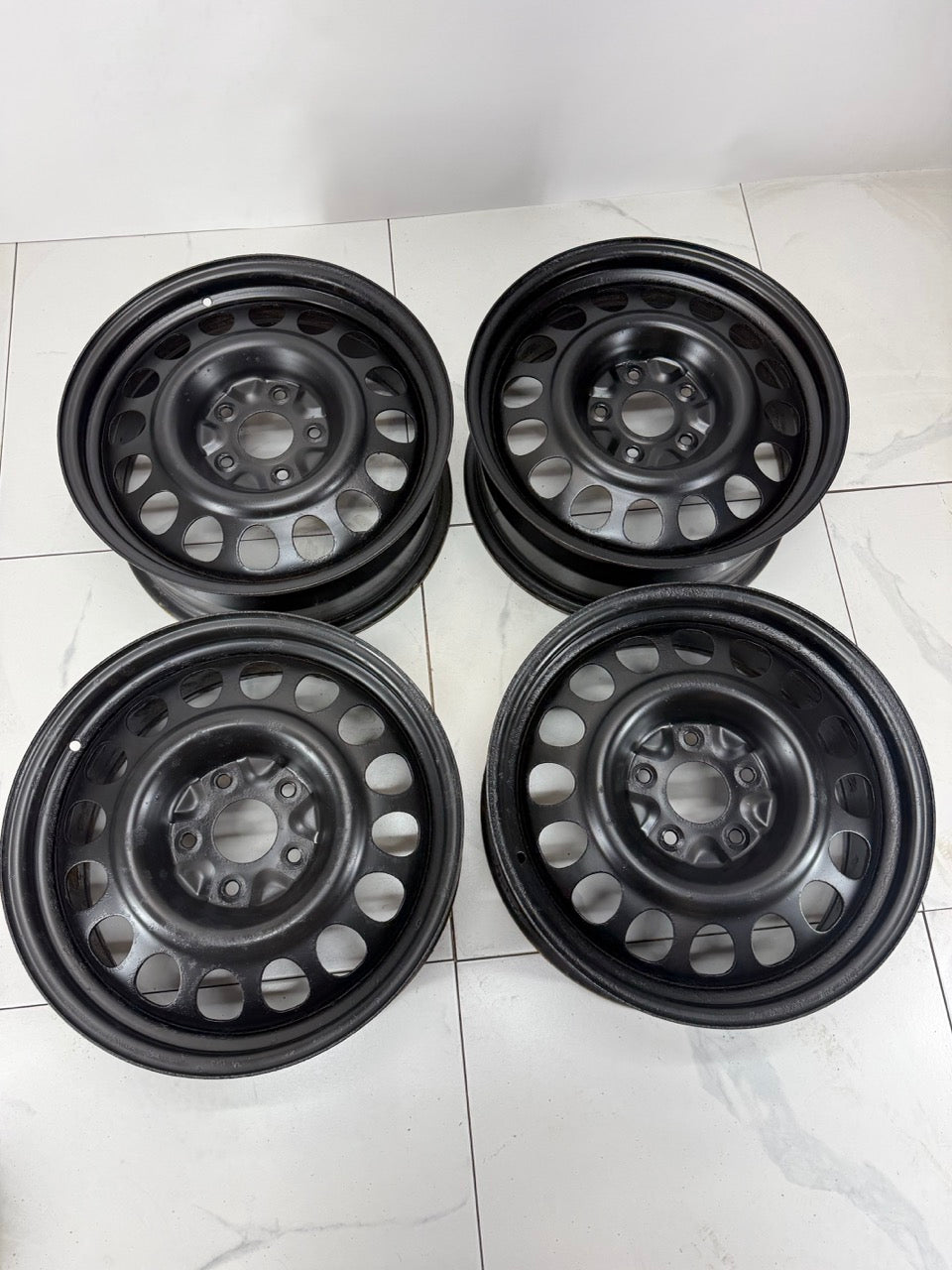 18x7.5 Black Steel Rims 5x127 (USED)