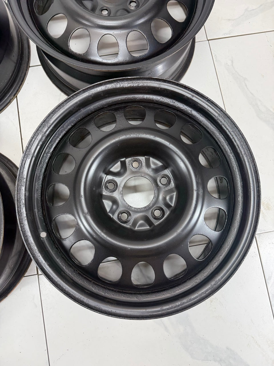 18x7.5 Black Steel Rims 5x127 (USED)