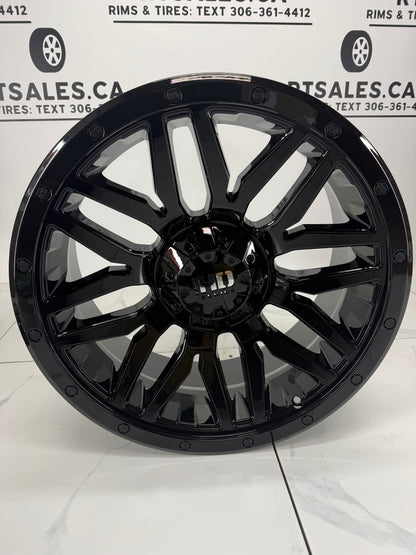 6x139 Fast HD Menace Rims Gloss Black 20" & 22"