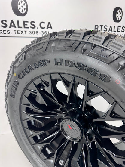Haida Mud tires on 20x10 XR5 Rims 8x165