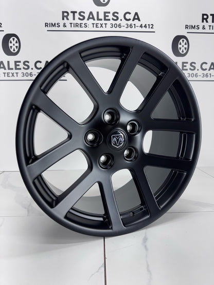 20x9 Replica Ram 1500 Satin Black Rims 5x139.7