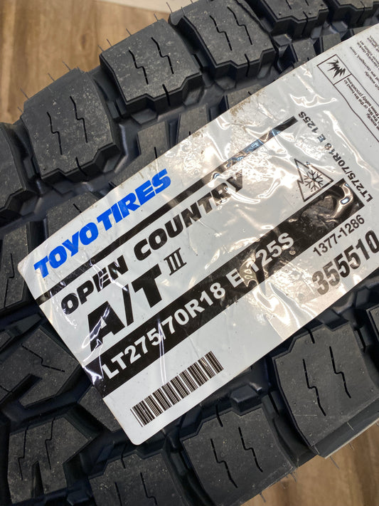 LT 275/70/18 Toyo OPEN COUNTRY A/TIII E All Weather Tires