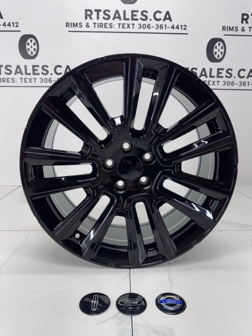 19x8 R280 Rims 5x108 Gloss Black