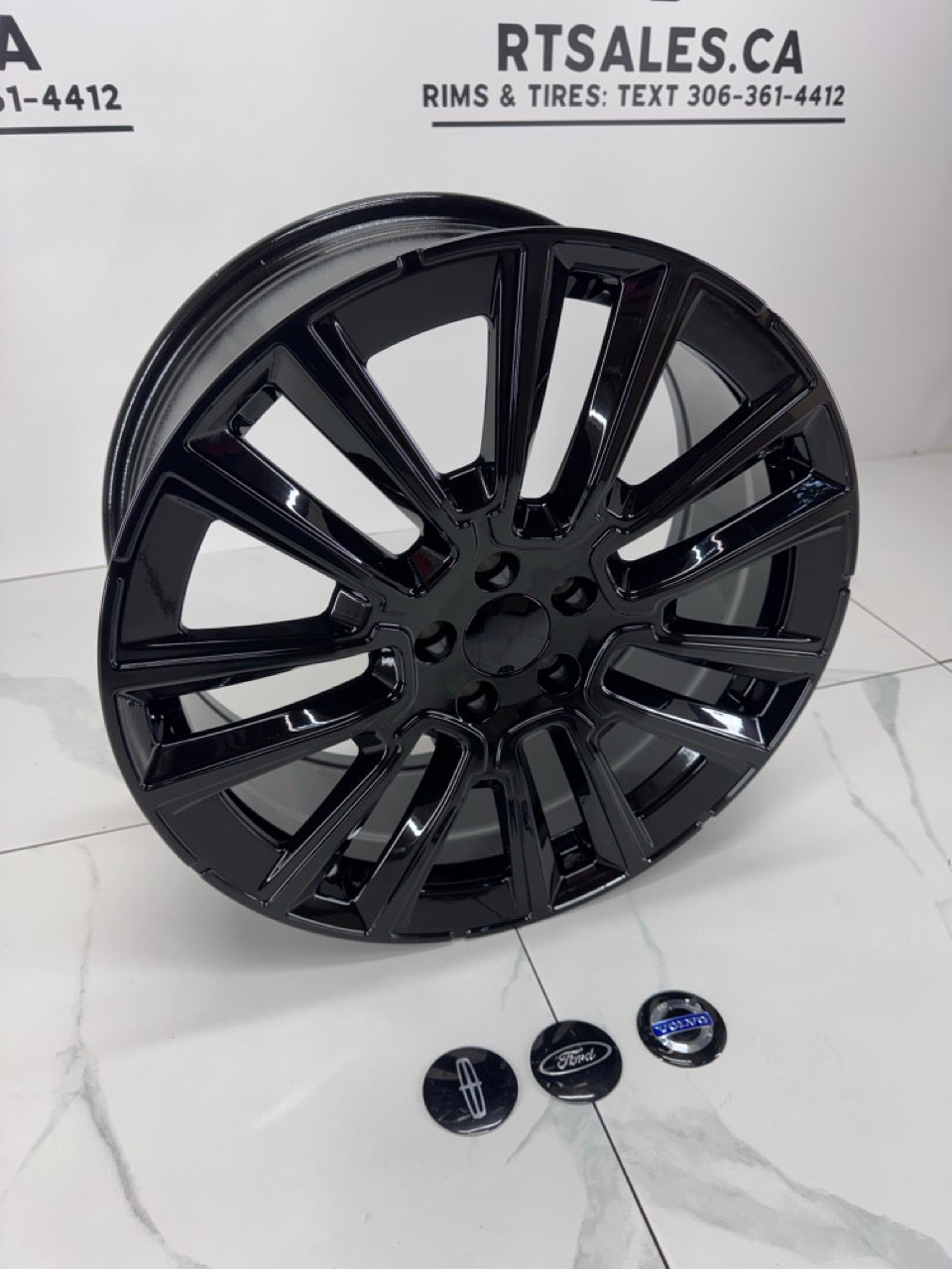 19x8 R280 Rims 5x108 Gloss Black