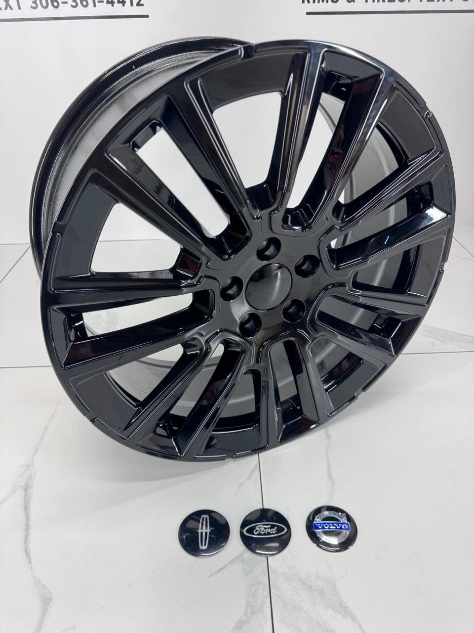 19x8 R280 Rims 5x108 Gloss Black