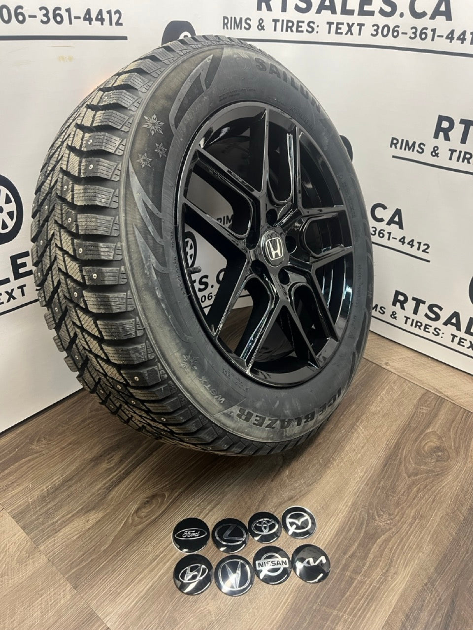 235/60/18 Studded WINTER TIRES rims 5x114.3