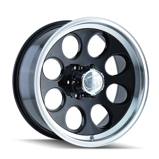 8x165 Gloss Black Machined Ion 171 Alloy Rims 16", 17", 18"