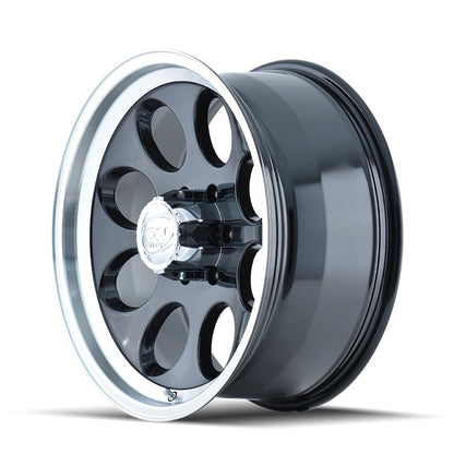 5x114.3 Gloss Black Machined Ion 171 Alloy Rims 15", 16", 17"