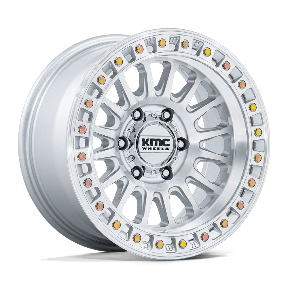 18x9 KMC IMS Rims 6x135 — Gloss Silver W/ Machined Face