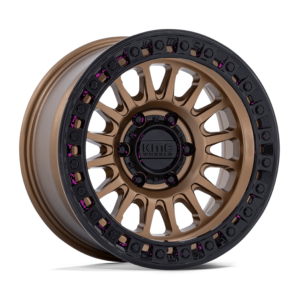 20x9 KMC IMS Rims 8x165.1 — Matte Bronze W/ Gloss Black Lip