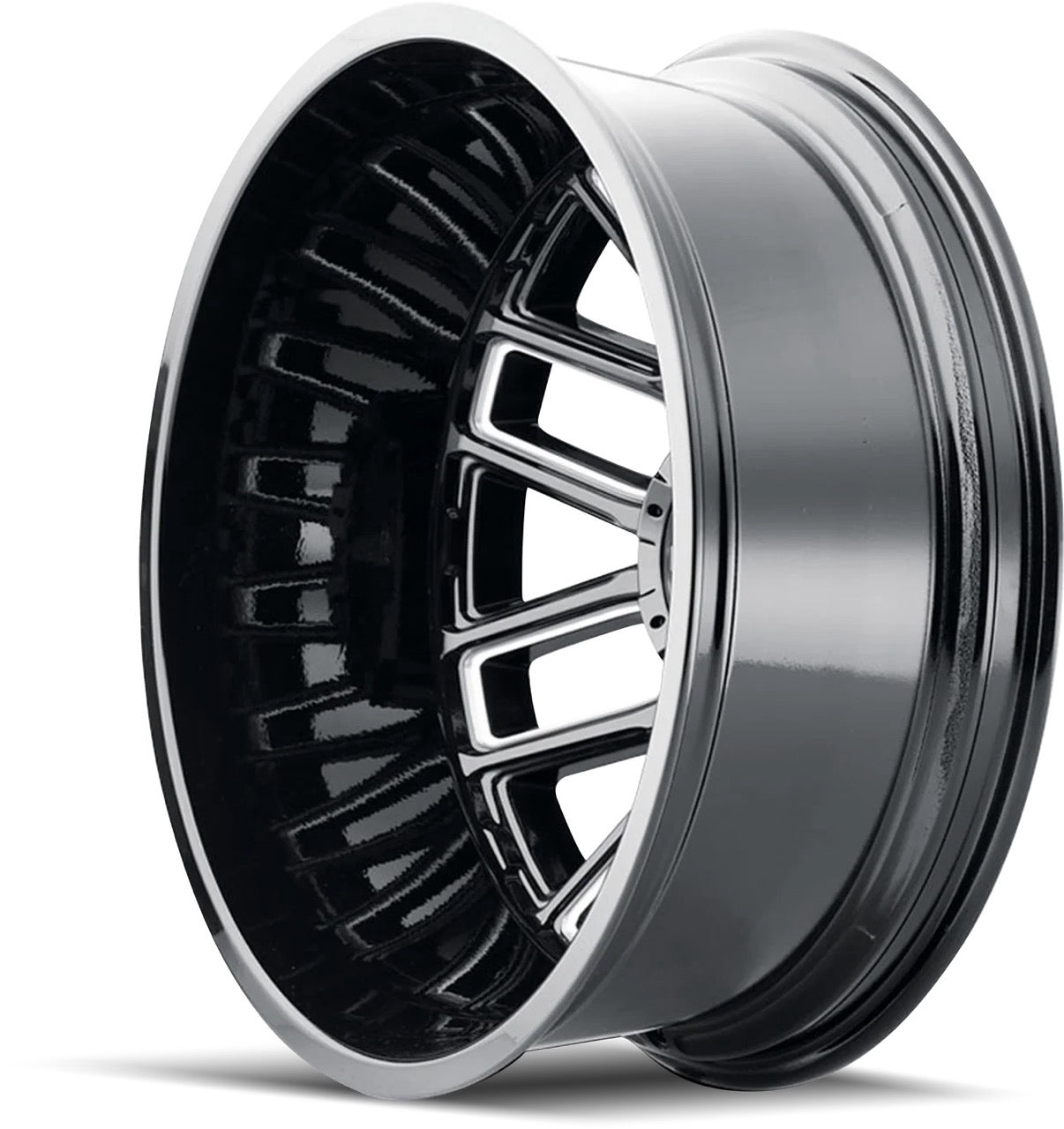 20x8.25 Mayhem Cogent Gloss Black Milled Dually Rims 8x200