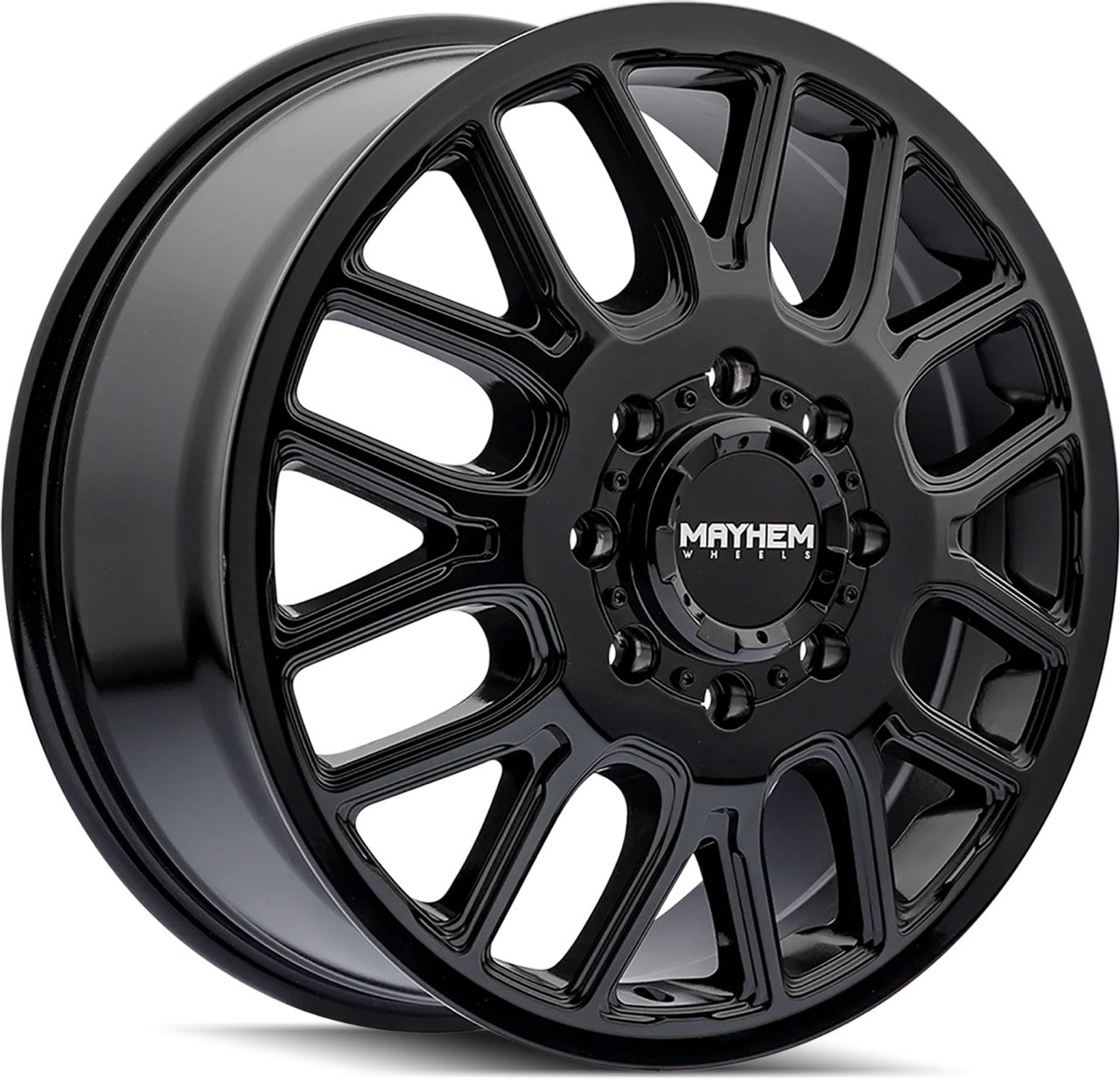 20x8.25 Mayhem Cogent Gloss Black Dually Rims