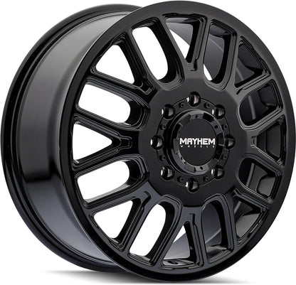 20x8.25 Mayhem Cogent Gloss Black Dually Rims