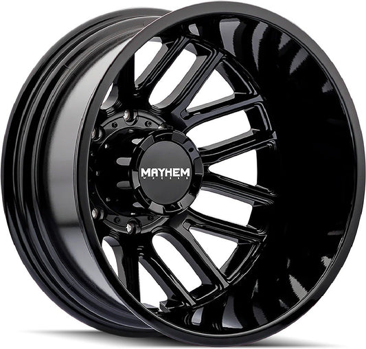 20x8.25 Mayhem Cogent Gloss Black Dually Rims