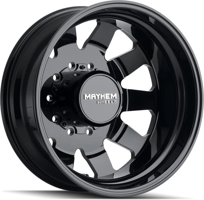 22" Mayhem Challenger 8181 Gloss Black Dually Rims 10x225