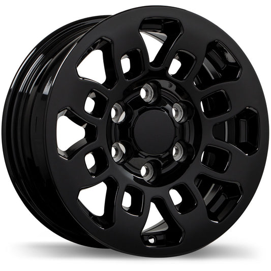 16x7 Fast Replica Gloss Black Rims 6x139.7 Tacoma