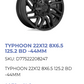 22x12 Fuel Typhoon Rims 8x165