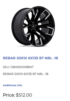 20x10 Fuel Rebar Rims 6x135