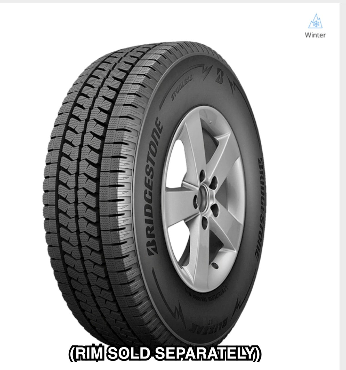 LT 245/75/16 Bridgestone Blizzak 10 ply Winter