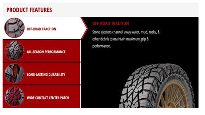 LT 35x13.5x24 Amp TERRAIN R/T F All Season Tires