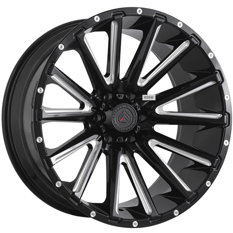 22x10 XR110 Rims Gloss Black Milled 6x135 6x139.7