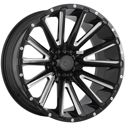 22x10 XR110 Rims Gloss Black Milled 6x135 6x139.7