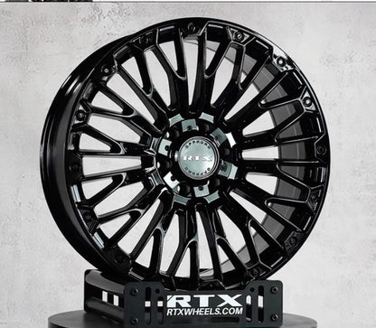 6x135 & 6x139.9 Gloss Black RTX Chaos Rims 20", 22"