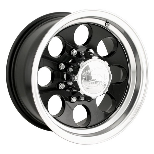8x165 Gloss Black Machined Ion 171 Alloy Rims 16", 17", 18"
