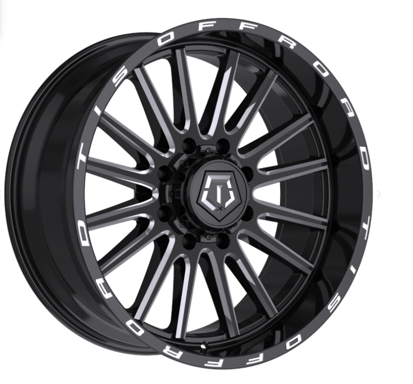 20x10 TIS 567 Gloss Black Milled Rims 8x180