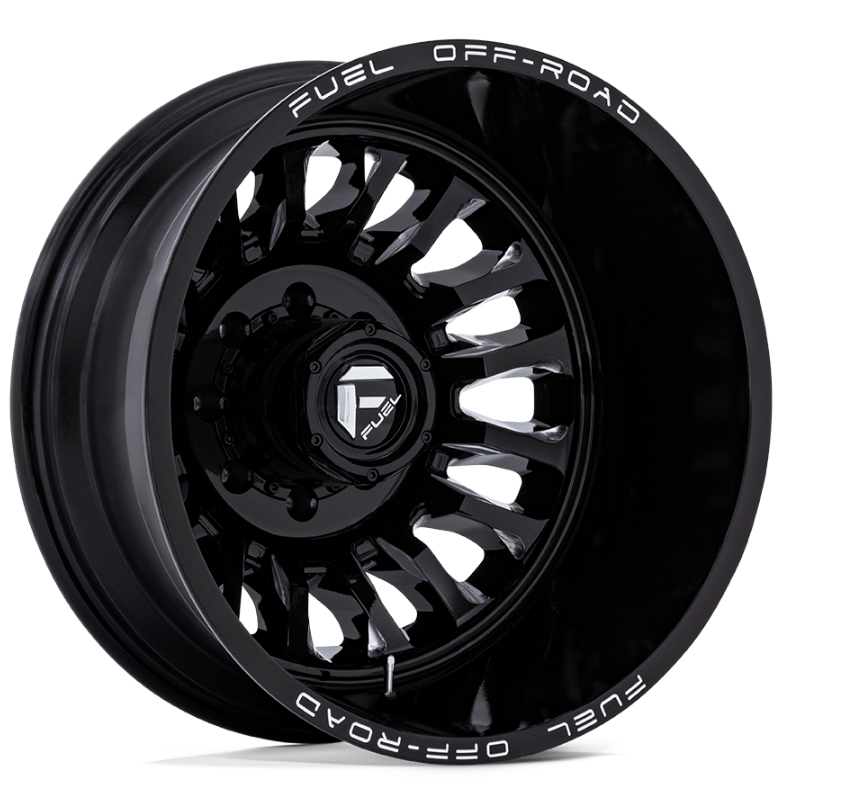 Fuel Arc Gloss Black Milled Dually Rims 20", 22"