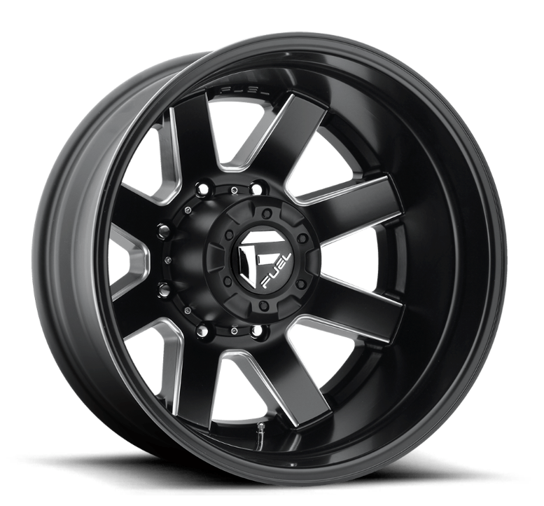 20x8.25 Fuel Maverick Black Milled Dually Rims