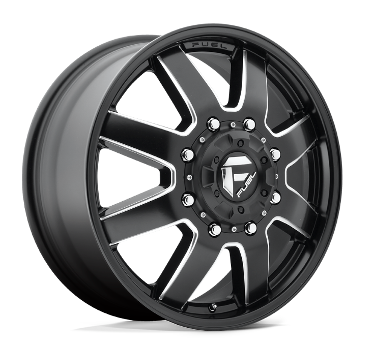 20x8.25 Fuel Maverick Black Milled Dually Rims