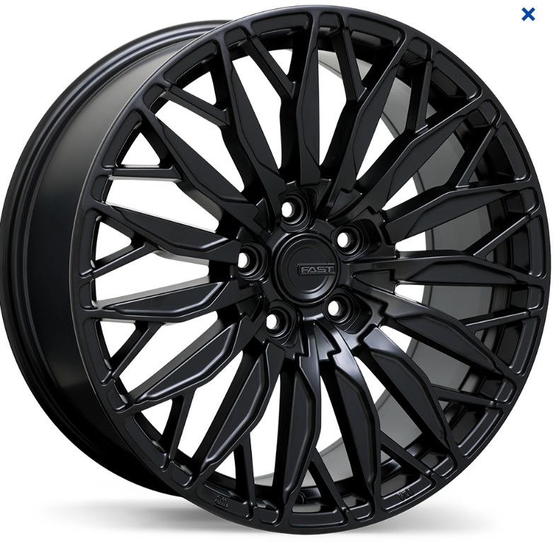 Fast Onyx Satin Black Rims - 19", 20", 21", 22"