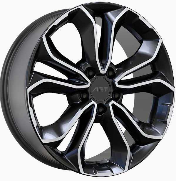 18x8 Replica R301 Gloss Black Machined 5x120 Honda / Acura