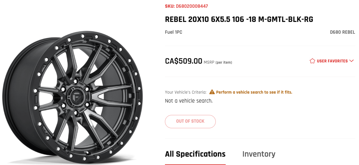 20x10 Rebel Rims 6x139.7