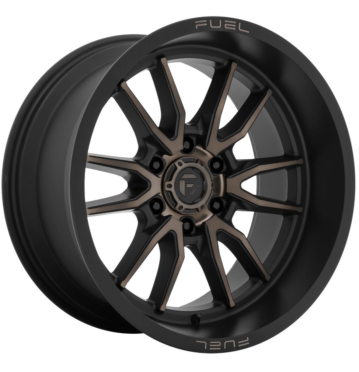 20x10 Fuel Clash Matte Black Double Dark Tint Rims 6x139.7