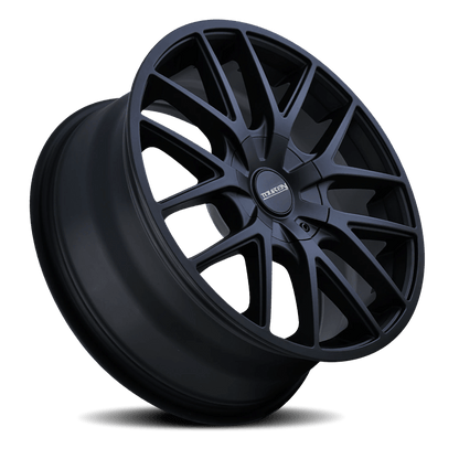Touren TR60 full matte black rim angled studio view