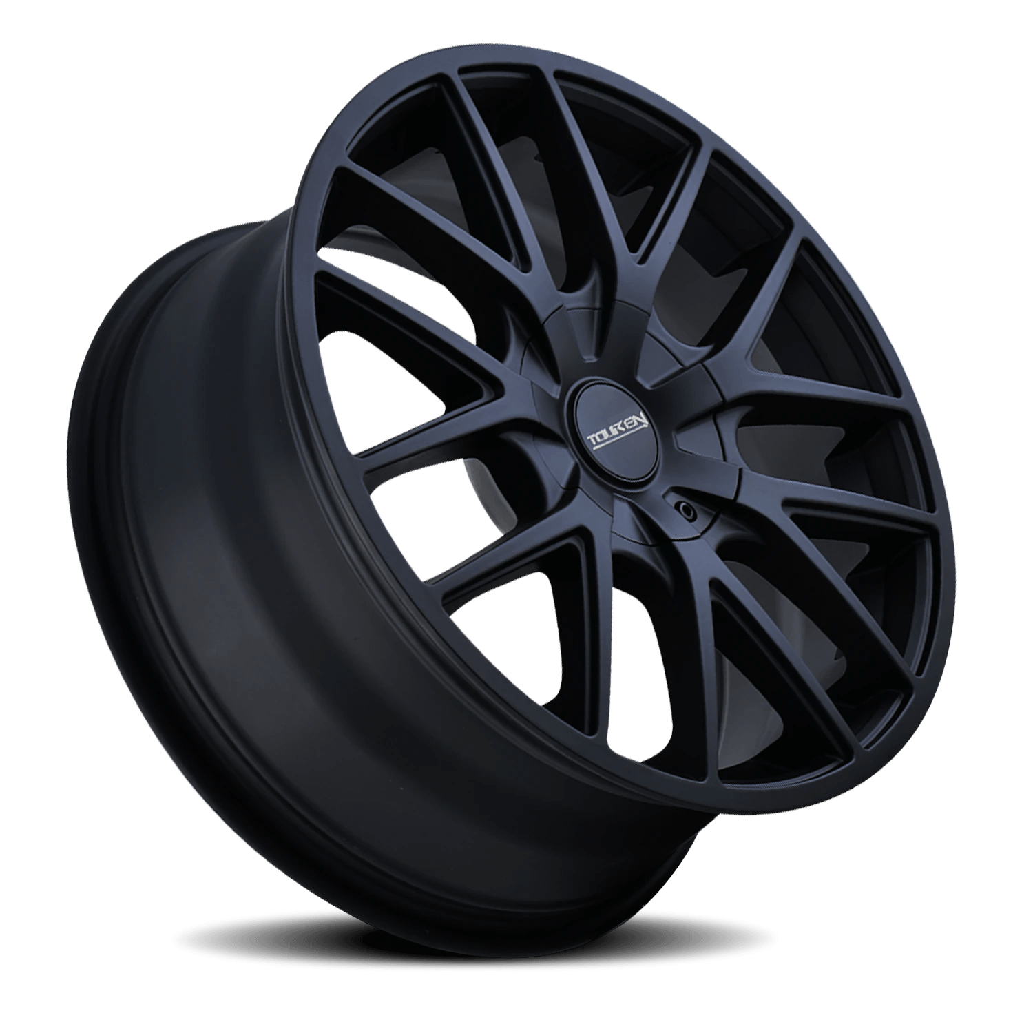 Touren TR60 full matte black rim angled studio view