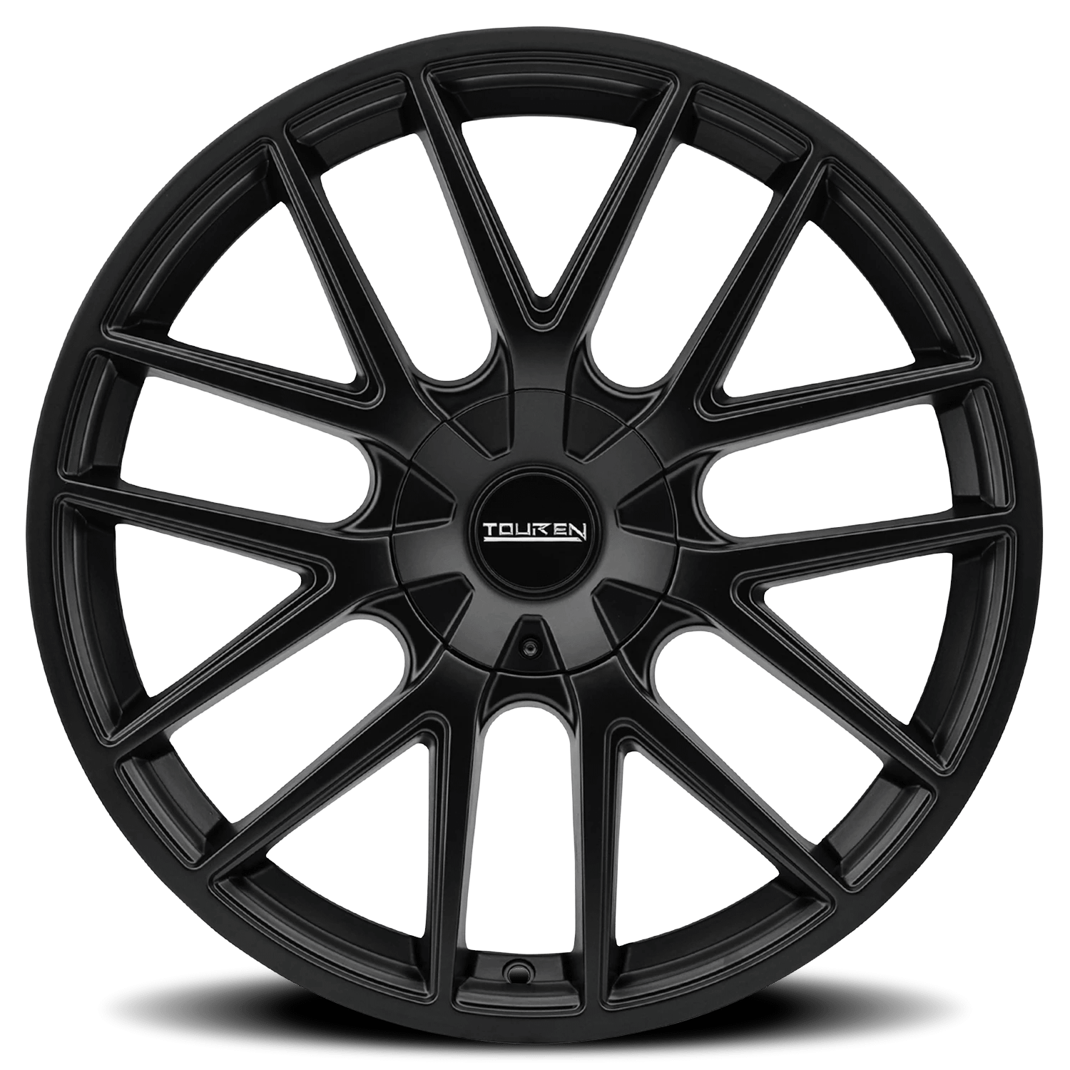 Touren TR60 full matte black rim barrel studio view