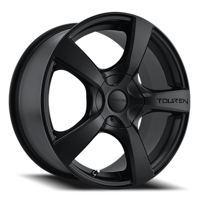 Touren TR9 matte black 17-inch wheel front view