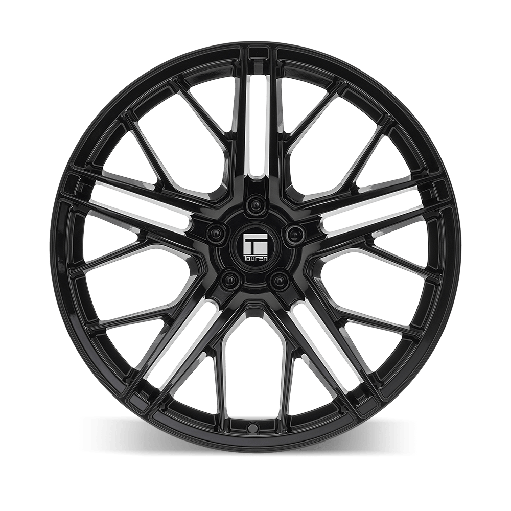 Touren TF07 gloss black rim angled view