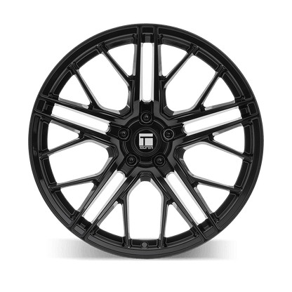 Touren TF07 gloss black rim angled view