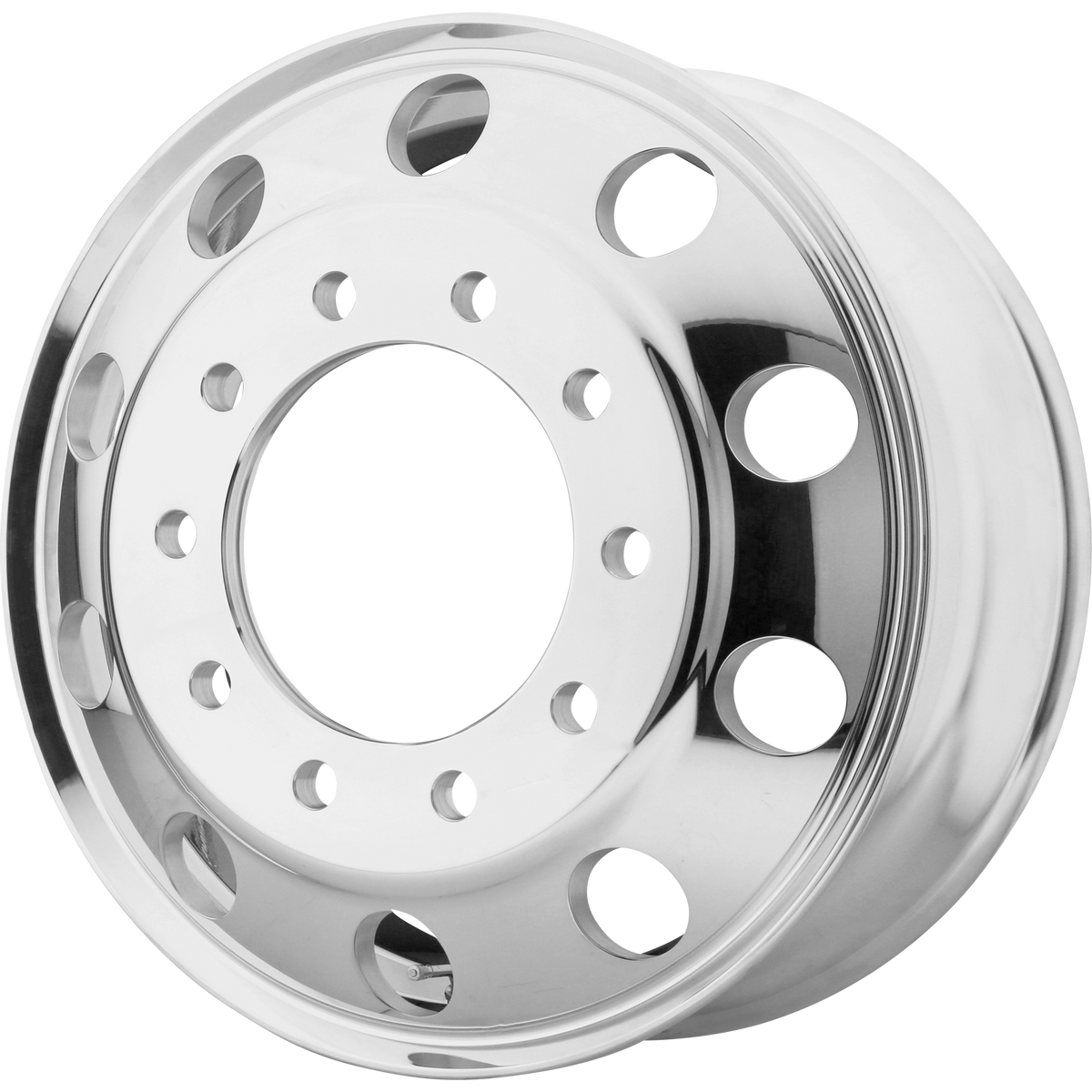 ATX AO400HD high luster polished 22.5x8.25 semi truck wheel, 10x285.75