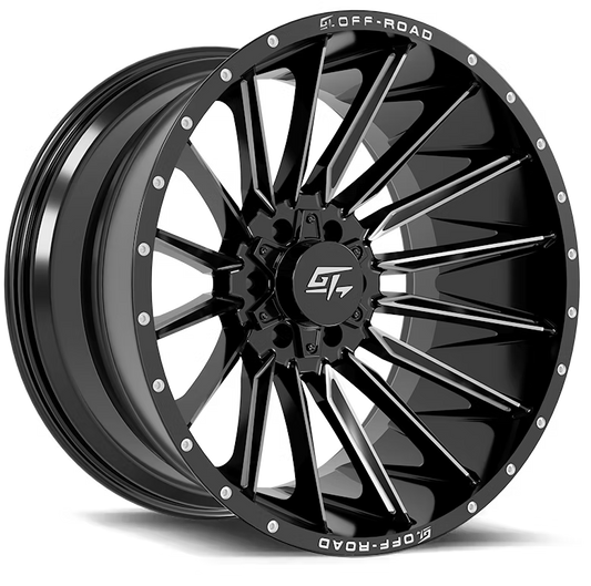 20x9 GT Stark Gloss Black Milled