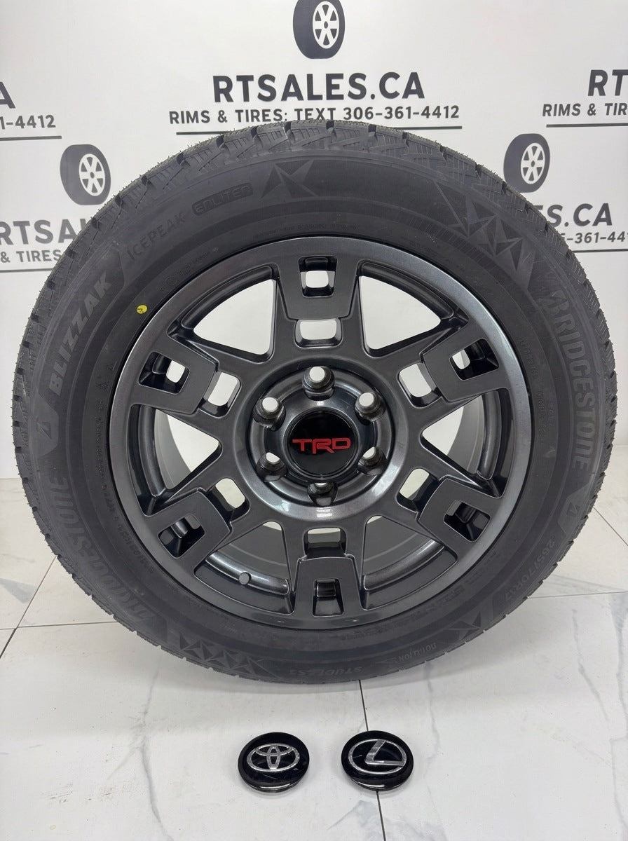 Bridgestone Blizzak Icepeak Winter Tires on 17" TRD Rims 6x139.7