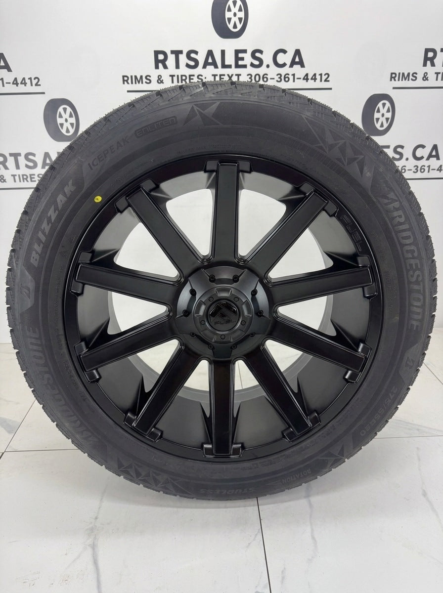 Bridgestone Blizzak Icepeak Winter Tires on 20" Fuel Contra Rims 6x135/139